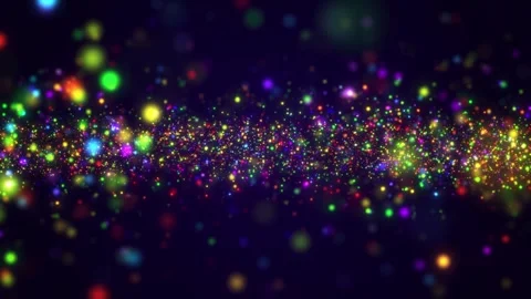 Abstract background of magic dust particles, colorful particles glow Stock Footage 270232154