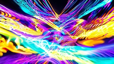Abstract background Magic, , glowing fluid movement Video stock 286249379