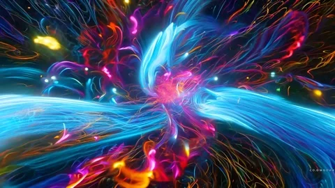 Abstract background Magic, , glowing fluid movement Stock Footage 302137377