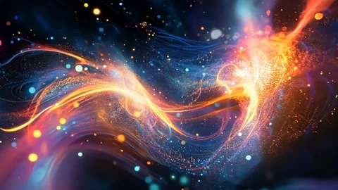 Abstract background Magic, , glowing fluid movement Stock Footage 302142438