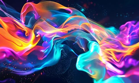 Abstract background Magic, , glowing fluid movement Stock Footage 302286011