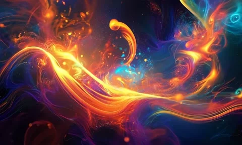 Abstract background Magic, , glowing fluid movement Stock Footage 302286362