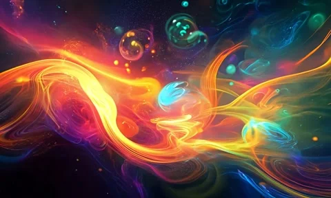 Abstract background Magic, , glowing fluid movement Stock Footage 302286716