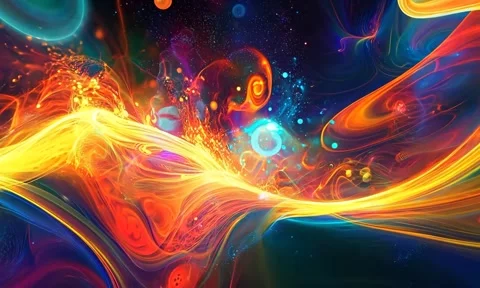 Abstract background Magic, , glowing fluid movement Stock Footage 302286742