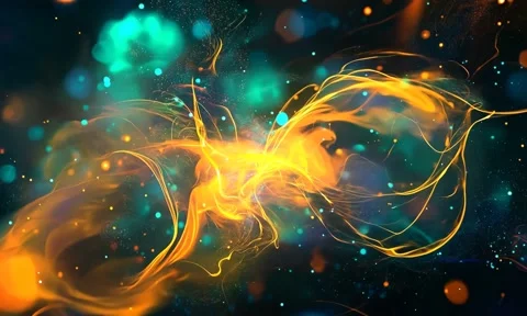 Abstract background Magic, , glowing fluid movement Stock Footage 302287776