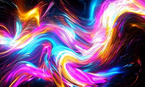 Abstract background Magic, , glowing fluid movement Stock Footage 302288264