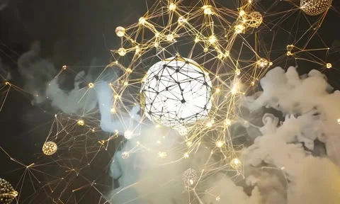 Abstract background Magic, , glowing fluid movement Stock Footage 302419776