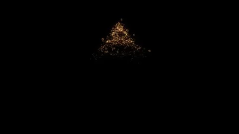 Abstract background Magic golden Christmas tree glitter animation rotating Chris Stock Footage 341912721