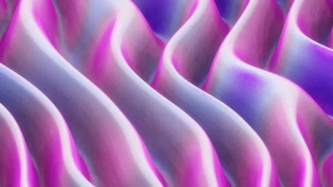 Abstract background magic organic blue pink hypnotic curved lines and waves Stock Illustration