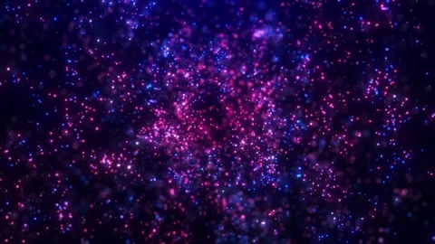 Abstract background of magic particles in blue and pink colors, particles Stock Footage 254677390