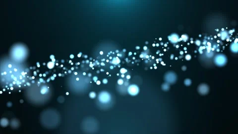 Abstract background of magic particles in blue color, particles glow Stock Footage 289213760