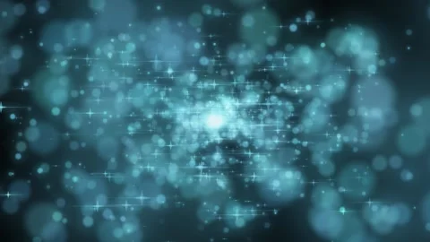 Abstract background of magic particles in blue color. Stock Footage 308102505