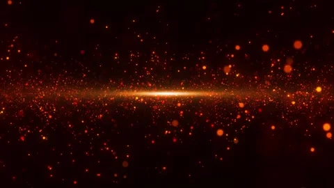 Abstract background of magic particles in orange color, the particles 動画素材 265257428