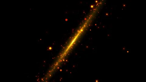 Abstract background of magic particles in orange color, particles glow Stock Footage 276551863