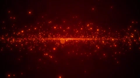 Abstract background of magic particles in red color, particles glow and fly Stock Footage 252275149