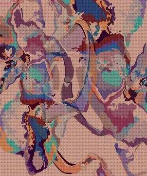 Abstract background with many colored shapes and embossing texture. Stock Illustration