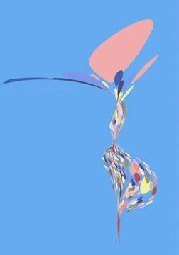 Abstract background of many colorful elements for the design . 3d. Stockillustratie