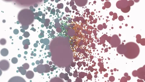 Abstract background with many colourful bubbles moving to center of screen. Stock Footage 124264441