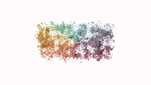 Abstract background with many colourful bubbles circles rotating on white Stock Footage 124269884