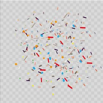 Abstract background with many falling tiny confetti pieces. vector background. Stock Illustration