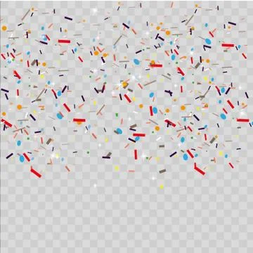 Abstract background with many falling tiny confetti pieces. vector background. Stock Illustration