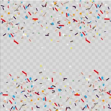 Abstract background with many falling tiny confetti pieces. vector background. Stock Illustration