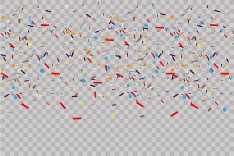 Abstract background with many falling tiny confetti pieces. vector background. Stock Illustration