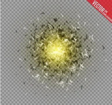 Abstract background with many falling tiny confetti pieces. vector background. Stock Illustration