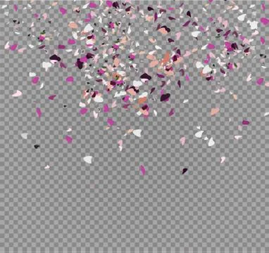 Abstract background with many falling tiny confetti pieces. vector background. Stock Illustration