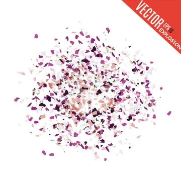 Abstract background with many falling tiny confetti pieces. vector background. Stock Illustration