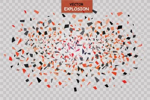 Abstract background with many falling tiny confetti pieces. vector background. Stock Illustration