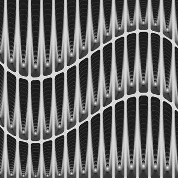 Abstract background of many gray elements on a black background.3d. イラスト素材