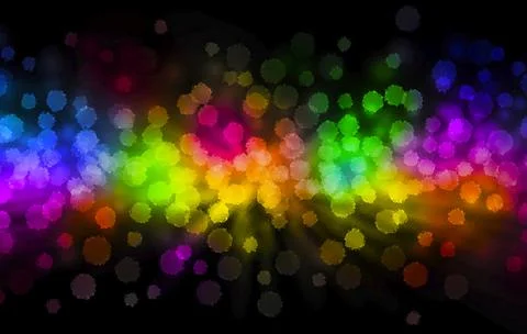 Abstract background of many multicolored circles Stock Illustration