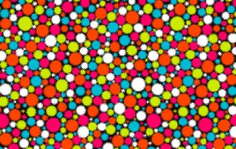 Abstract background of many multicolored circles Stock Illustration