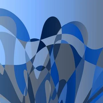 Abstract background of many rounded elements in the style of hippies.3d. Stock Illustration