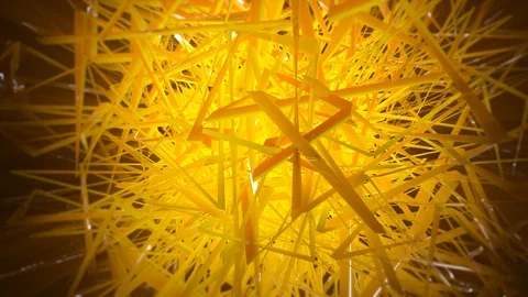 Abstract background of many yellow sharp rods Stock Footage 129028958