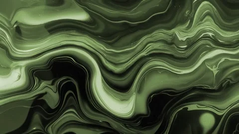 Abstract background of marble melting and moving in waves in shiny army gree 動画素材 313039676