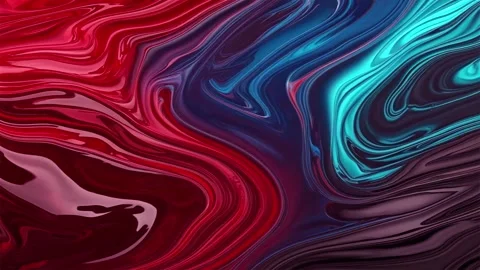 Abstract background marble melting and moving wavy red mixed with blue 動画素材 313039678