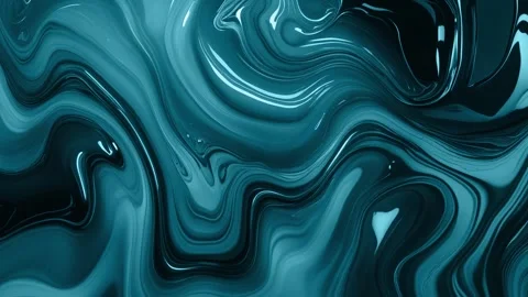 Abstract background of marble melting and moving in waves in shiny ocean blu Видео 313039751