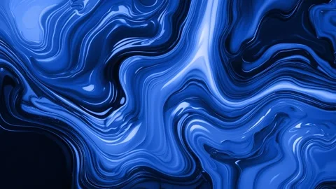 Abstract background of marble melting and moving in waves in shiny sea blue  Stock Footage 313039755