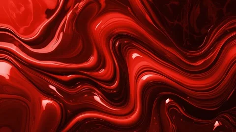 Abstract background of marble melting and moving in waves of bright red grad Видео 313039802