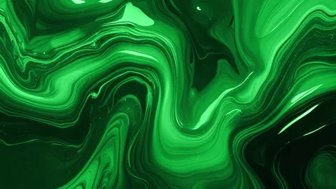 Abstract background of marble melting and moving in waves of cool shiny gree Stock Footage 313039856