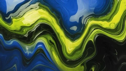 Abstract background of marble melting and moving in waves of dark blue mixed Видео 313039905