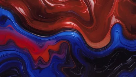 Abstract background of marble melting and moving in waves of maroon mixed wi 動画素材 313039914