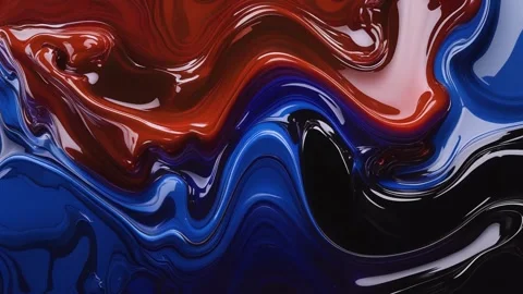 Abstract background of marble melting and moving in waves of red mixed with  Stock Footage 313040001