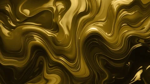 Abstract background of marble melting and moving in waves with shiny gold co Видео 313040243