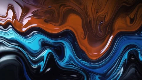 Abstract background of marble melting and moving in wavy gradients of dark b 動画素材 313040417