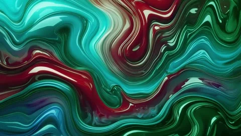Abstract background of marble melting and moving in wavy gradients of blood  Vidéo 313040419