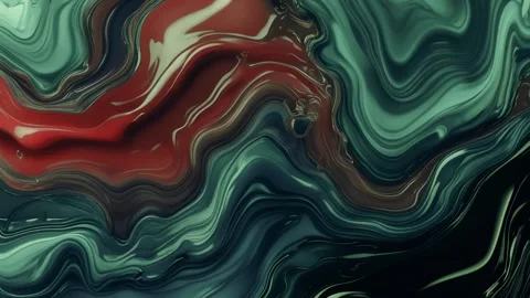 Abstract background of marble melting and moving in wavy gradients of green, Видео 313040487