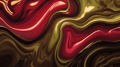 Abstract background of marble melting and moving in wavy gradients of red an Видео 313040533